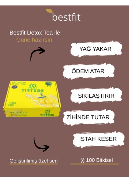 Çayı Limon 60 Adet 1 Aylık Kullanım-bestfit Detox Tea