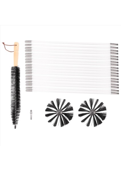 22 Parça Baca Temizleme Fırçası, 18 Naylon Çubuklu Kanal Havalandırma Temizleme Seti, Şömine/kurutma Makinesi Havalandırması/kanalizasyon Borusu/duman Dolabı Için (Yurt Dışından) fırsatları