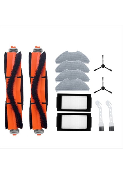 Xiaomi Mijia Promjsts1 Süpürme ve Paspas Robotu Ana Fırça ve Yan Fırça Filtre Bezi Yedek Parçaları Fırçası (Yurt Dışından)
