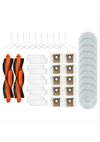 Xiaomi Mijia M30 Pro Robot Süpürge Parçaları Ana Yan Fırça Hepa Filtre Paspas Bezi Toz Torbası Aksesuarları Parçaları (Yurt Dışından)