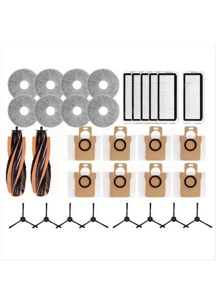 Jonr P20 Pro / T5 Pro Robot Süpürge Aksesuarları Için 32 Adet Ana Yan Fırça Hepa Filtre Paspas Bezi Toz Torbası (Yurt Dışından) fiyatları