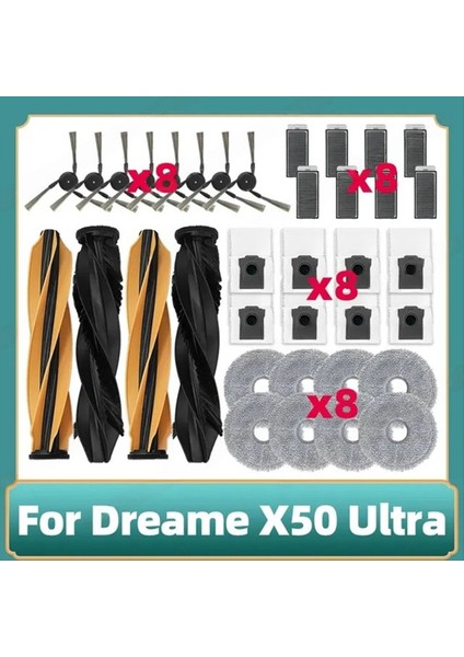 Dreame S40 Enhanced EDITION/X50 ULTRA/X50 MASTER/L50 Pro Ultra/mova V50 Ultra Elektrikli Süpürge Parçaları Için Filtreli Paspas Toz Torbası Fırçası (Yurt Dışından)