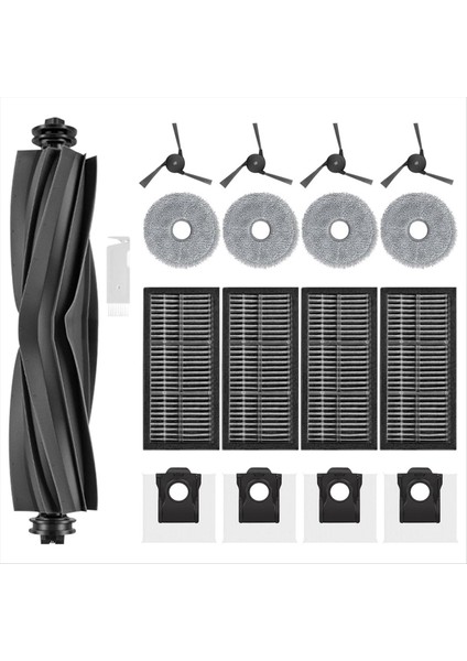 X40 Ultra Robot Vakum Ana Yan Fırça Hepa Filtreler Paspas Bezi Toz Torbaları Yedek Parçalar (Yurt Dışından)