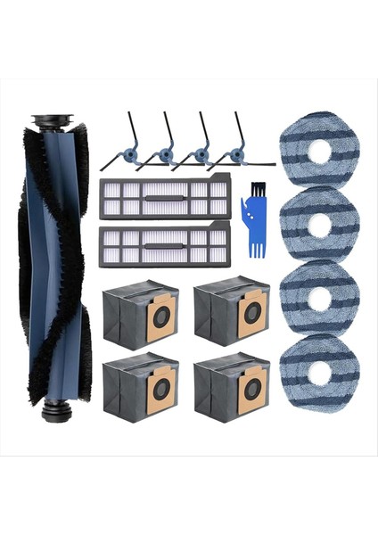 X10 Pro Omni Robot Vakum Ana Fırça Yan Fırça Filtresi Paspas Bezi Toz Torbası Için Uyumlu Vakum Aksesuarları (Yurt Dışından)