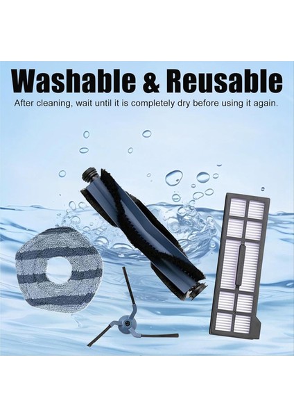 X10 Pro Omni Robot Vakum Ana Fırça Yan Fırça Filtresi Paspas Bezi Toz Torbası Için Uyumlu Vakum Aksesuarları (Yurt Dışından) modelleri