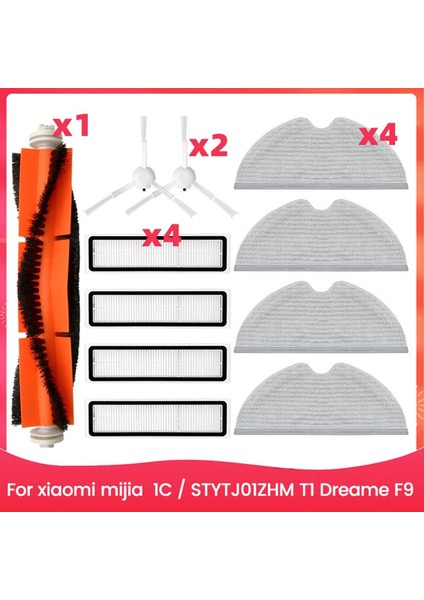 Xiaomi Mijia 1c / STYTJ01ZHM T1 Dreame F9 Robot Süpürge Hepa Filtre Ana Yan Fırça Paspas Bezi Yedek Parçaları (Yurt Dışından)