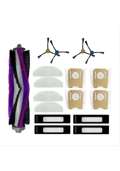 Midea S8 Plus/obode A8 Plus/eta Aurum Pro 6241/CLIEN T2 / Thinkair RV50 Pro Süpürge Ana Yan Fırça Paspası Için 17 Adet (Yurt Dışından)