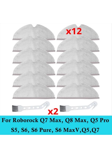 Roborock T8Q7MAX+ Robot Süpürge Bezi Yedek Parça Aksesuarları Fırçası (Yurt Dışından)