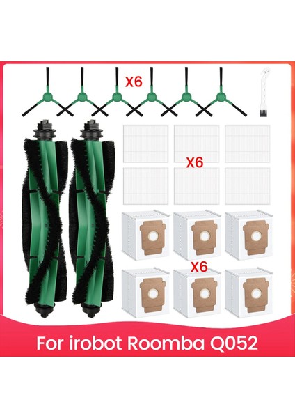 Irobot Roomba Q052 Ana Yan Fırça Hepa Filtre Toz Torbası Aksesuar Seti Için Yedek Parçalar (Yurt Dışından)