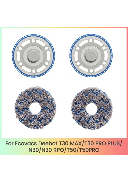 Ecovacs Deebot T30 MAX/T30 Pro PLUS/N30/N30 RPO/T50/T50PRO Elektrikli Süpürge Parçaları Için Paspas Tutucuları ve Paspas Pedleri (Yurt Dışından)