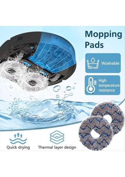 Ecovacs Deebot T30 MAX/T30 Pro PLUS/N30/N30 RPO/T50/T50PRO Elektrikli Süpürge Parçaları Için Paspas Tutucuları ve Paspas Pedleri (Yurt Dışından) fiyatları