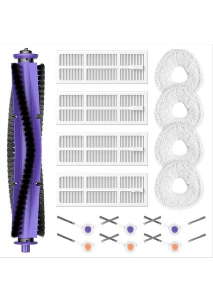 Freo Robot Vakumlu Rulo Fırça Için Yedek Parçalar Aksesuarlar Hepa Filtreler Paspas Pedleri Yan Fırçalar (Yurt Dışından)