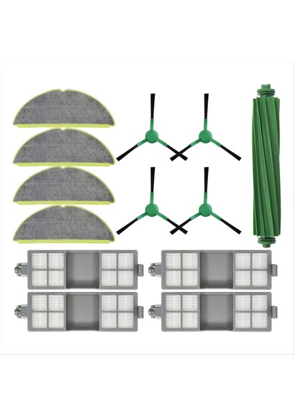 Irobot Roomba 205 Combo / 205 Vac Robot Süpürge Yedek Parçaları Ana Fırça Yan Fırça Filtre Paspas Bezi (Yurt Dışından) modelleri