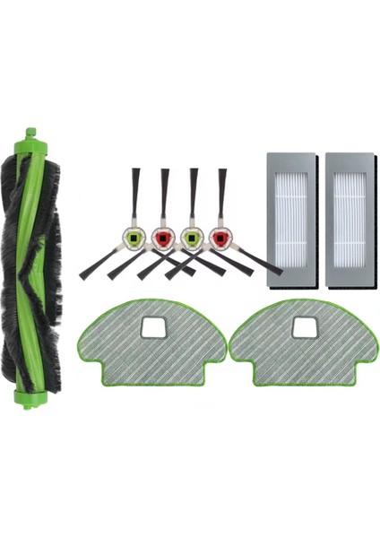 Irobot Roomba Combo 111 / 113 R113840 Elektrikli Süpürge Yedek Parçaları Için 9 Adet Ana Fırça Yan Fırça Hepa Filtre Paspas Bezi (Yurt Dışından)