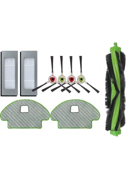 Irobot Roomba Combo 111 / 113 R113840 Elektrikli Süpürge Yedek Parçaları Için 9 Adet Ana Fırça Yan Fırça Hepa Filtre Paspas Bezi (Yurt Dışından) modelleri