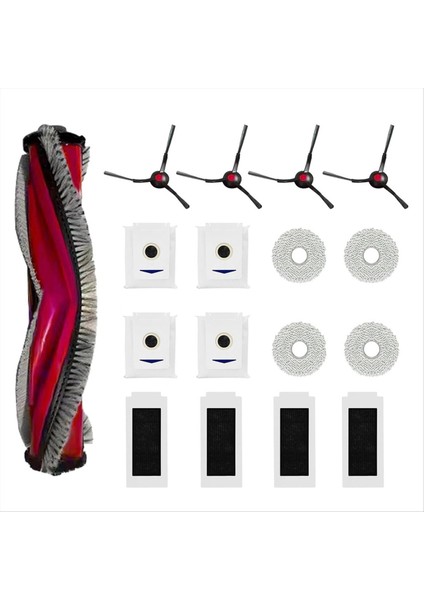 Debot T30 Pro / T30 Pro Omni / T30 Max / M12 Pro+ Ana Yan Fırça Yığın Filtre Paspas Bezi Toz Torbaları (Yurt Dışından)