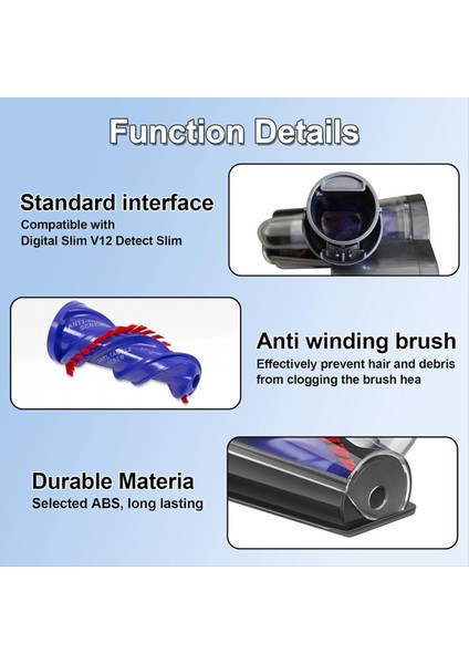 Dyson V12 Detect Slim/ V10 Digital Slim/ SV18/ SV20 Elektrikli Süpürge Parçaları Için Mini Motorlu Fırça Başlığı (Yurt Dışından) fırsatları