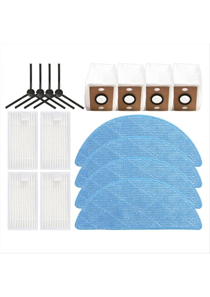 Ilife V9, V9 Pro, G9, G9 Pro, A12 Pro Parça Aksesuarları Robot Süpürge Yan Fırça Filtre Paspas Toz Torbası (Yurt Dışından)