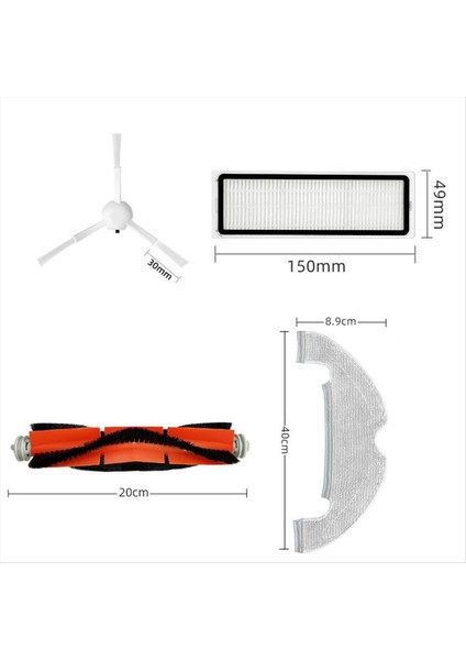 Mi Robot Vakum Paspas 2 Ultra STYTJ05ZHM Ana Yan Fırça Hepa Filtre Paspas Bez Toz Torbası Yedek Parça Aksesuarları (Yurt Dışından) modelleri