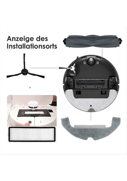 Dreame D10 Plus Gen 2/RLD32GD Elektrikli Süpürge Aparatı Için 17 Adet Ana Yan Fırça Filtresi Toz Torbası Paspas Bezi Yedek Parçası (Yurt Dışından) fiyatları
