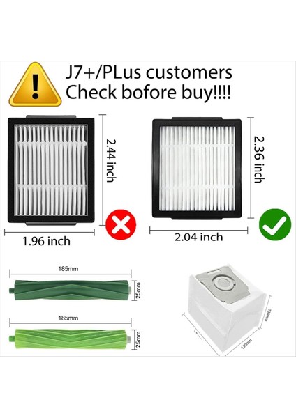 Combo J7+/J7PLUS Robot Süpürge Için Yedek Aksesuar Kiti (Yalnızca), J7 Için Değil (Yurt Dışından) fiyatları