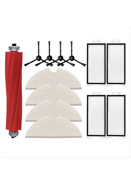 Q8 Max / Q8 Max+ Robotlu Süpürge Ana Yan Fırça Hepa Filtre Paspas Bezleri Bez Toz Torbası Aksesuarları (Yurt Dışından)