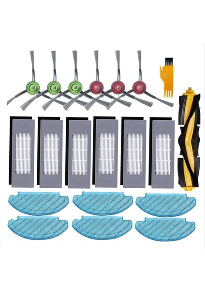 T8+ / T8 / T8 Max / N8 Plus / N8 Pro Için Robot Süpürge Yedek Ana Yan Fırça Filtresi Paspas Bezi (Yurt Dışından)