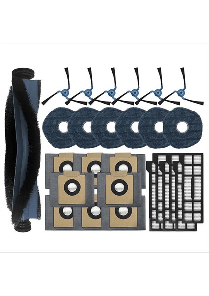 Eufy X10/X10 Pro Omni Elektrikli Süpürge Ana Yan Fırça Paspas Bezi Filtre Toz Torbası Aksesuarları Yedek Parçaları ile Uyumludur (Yurt Dışından)