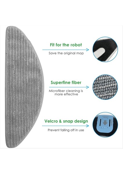 Combo I5, I5+, J5, J5+ Robot Vakum Parçaları Için 15 Pcs Paspas Pedleri Mikrofiber Yıkanabilir Yeniden Kullanılabilir Paspas Bezi (Yurt Dışından) modelleri