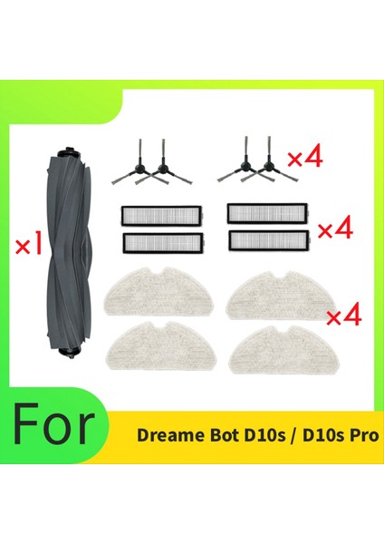 Dreame Bot D10S / D10S Pro Süpürge Makinesi Aksesuarları Için 13 Adet Ana Yan Fırça Paspas Filtre Toz Torbaları (Yurt Dışından) fiyatları