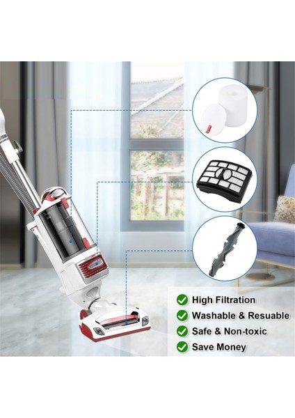 NV500 Fırça Silindiri Kayışları Filtre Değiştirme Kiti Shark Rotator Lift-Away Dik Vakum NV550 NV501 Yedek Parça (Yurt Dışından) modelleri