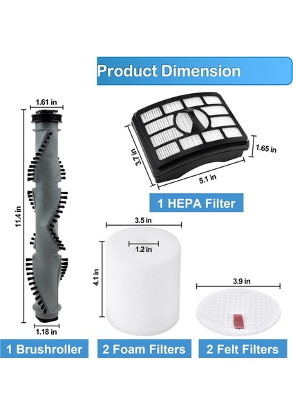 NV500 Fırça Silindiri Kayışları Filtre Değiştirme Kiti Shark Rotator Lift-Away Dik Vakum NV550 NV501 Yedek Parça (Yurt Dışından) fırsatları