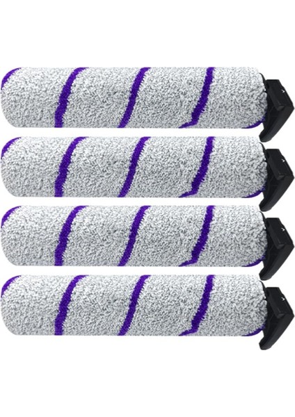 S1 Zemin Scrubber Için 4 Adet Yedek Parçalar Yıkanabilir Ana Rulo Fırça Peluş Zemin Fırçası Ev Temizlik (Yurt Dışından)