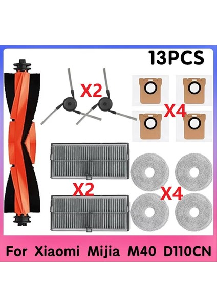 Xiaomi Mijia M40 D110CN Yedek Parçalar Aksesuarlar Sarf Malzemeleri Paspas Bezi Toz Torbası Hepa Filtre ile Uyumludur (Yurt Dışından)