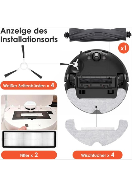 Dreame D10 Plus Gen 2 Robot Süpürge Yedek Parçaları Için Aksesuar Seti (Yurt Dışından) modelleri