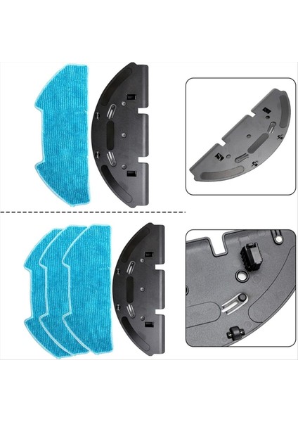 Bobsweep DUSTIN/RC400 Elektrikli Süpürge Için Yedek Paspas Braketi Seti Mikrofiber Pedler Verimli Zemin Temizliği (Yurt Dışından) fiyatları