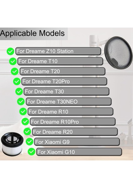 Dreame T10 / T20 / T20PRO / T30 / T30NEO / R10 / R10PRO / R20 Dikey Elektrikli Süpürge Parçaları Için Yedek Hepa Filtresi (Yurt Dışından) fiyatları
