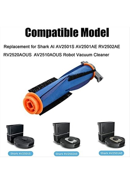 Aı AV2501S AV2501AE RV2502AE Rulo Fırça Ana Fırça Robotlu Süpürge Için 2'li Paket Yedek Parça Fırça Rulosu (Yurt Dışından) modelleri