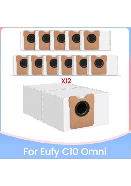 Eufy C10 Omni Robot Süpürge Aksesuarları Için Toz Torbaları Yedek Dokumasız Toz Torbası Çöp Torbası 12 Adet (Yurt Dışından)