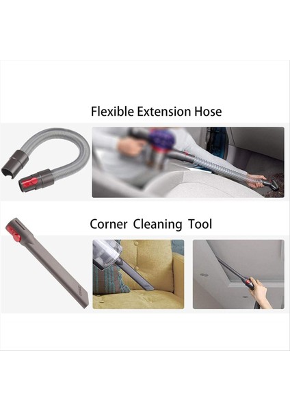 V15 V12 V11 V10 V7 V8 Mutlak Tespit Siklon Vakum Aralık Fırçası Araçları Için Yedek Ek Kiti (Yurt Dışından) modelleri