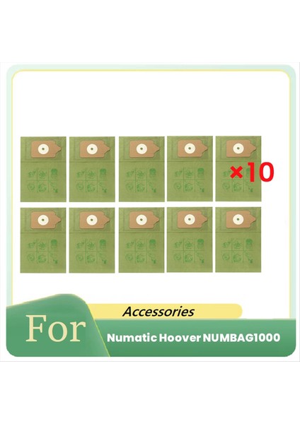 Numatic Hoover NUMBAG1000 Süpürge Aksesuarları Için 10 Adet Toz Torbası Uzun Ömürlü ve Iyi Çalışacak Şekilde Üretilmiştir (Yurt Dışından)
