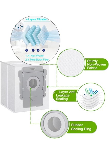 Irobot Roomba E, I ve J Serisi I2 I3 I3+I4 I4+ I6 I6+ I7 I7+ I8 I8+ Plus E5 E6 E7 Fırça Filtreleri Için Yedek Parçalar (Yurt Dışından) fırsatları