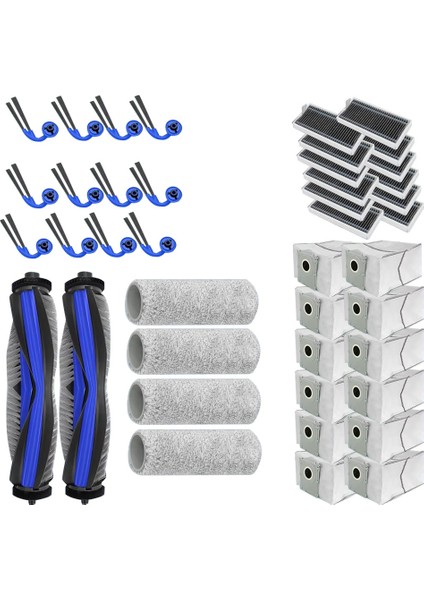 Ecovacs X9 Pro Omni Yedek Parçaları Ana Fırça Hepa Filtre Silindiri Paspas Toz Torbası Aksesuarları Yedek Parçaları (Yurt Dışından)