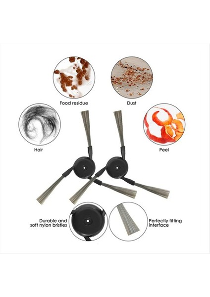 Dreame L40S Pro Ultra / X50 Ultra / L50 Pro Ultra Süpürge Aksesuarları Için 9 Adet Yan Fırça Yedek Parçaları (Yurt Dışından) fırsatları