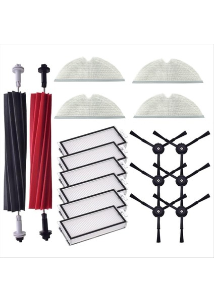 18 Adet Aksesuarları Kiti Için Q8 Max Q8 Max + Q5 Pro Q5 Pro+ Robot Vakum Parçası Ana Yan Fırça Hepa Filtre Paspas Pedi (Yurt Dışından)