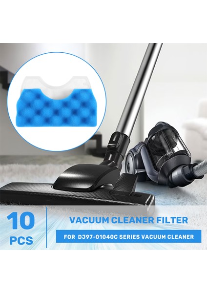 10 Set Mavi Sünger Filtre Beyaz Pamuklu Karaciğer Filtresi Samsung DJ97-01040C Serisi Elektrikli Süpürge Parçaları (Yurt Dışından) fırsatları