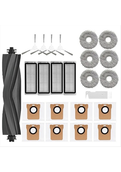 L20 Ultra L30 Ultra Robot Vakum Yedek Parçaları Kauçuk Ana Fırça Yan Fırça Paspas Bezleri Hepa Filtreler Toz Torbası (Yurt Dışından)
