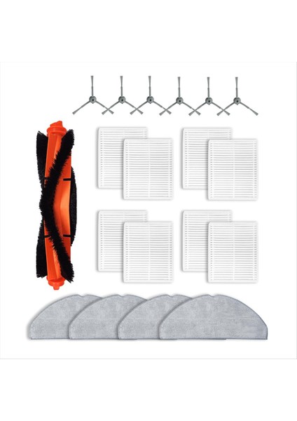 Lubluelu L20 Robot Süpürge Rulo Fırça Paspas Pedi Filtre Takımına Uygun Robot Süpürge Yedek Parçaları (Yurt Dışından)