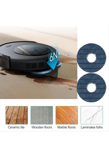 Eufy Omni C20 Robot Süpürge Parçaları Için 8 Adet Yedek Paspas Pedi Yıkanabilir Paspas Bezi Paspas Pedi (Yurt Dışından) modelleri