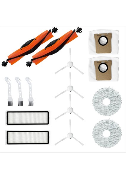 Xiaomi Robot Süpürge X20+ X10+ X10 Plus Ana Yan Fırça Filtre Bezi Toz Torbası Yedek Fırça Paketi (Yurt Dışından)